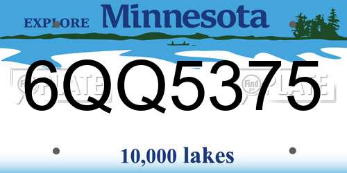6QQ5375 Minnesota License Plate