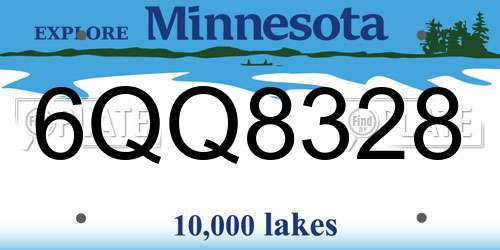 6QQ8328 Minnesota License Plate