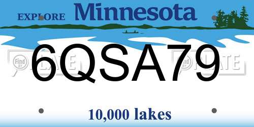 6QSA79 Minnesota License Plate