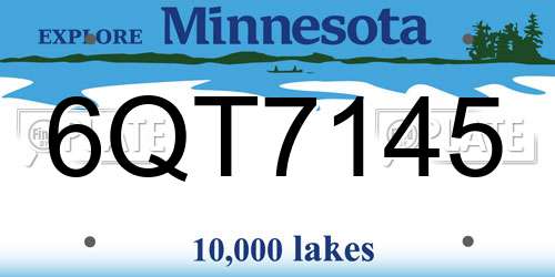 6QT7145 Minnesota License Plate