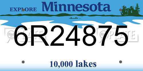 6R24875 Minnesota License Plate