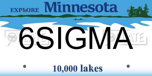 6SIGMA Minnesota License Plate