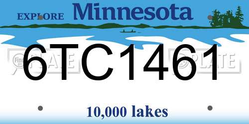 6TC1461 Minnesota License Plate