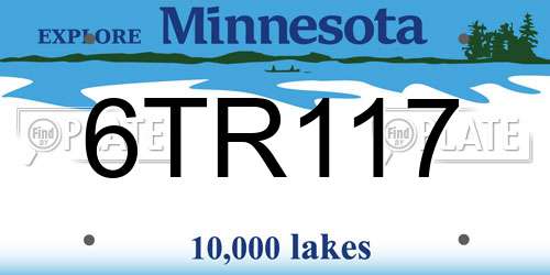 6TR117 Minnesota License Plate