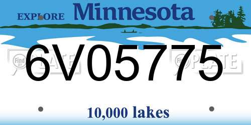 6V05775 Minnesota License Plate