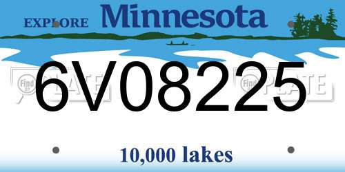6V08225 Minnesota License Plate