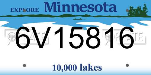 6V15816 Minnesota License Plate