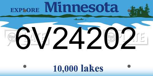 6V24202 Minnesota License Plate