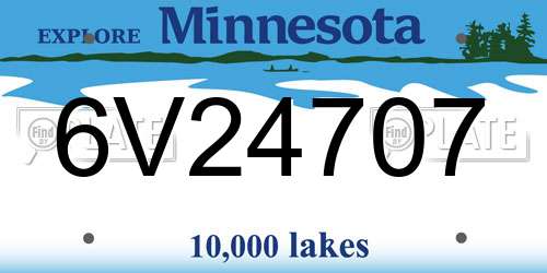 6V24707 Minnesota License Plate