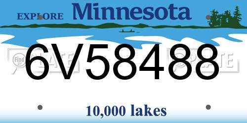 6V58488 Minnesota License Plate