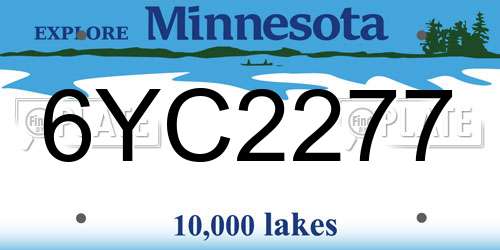 6YC2277 Minnesota License Plate