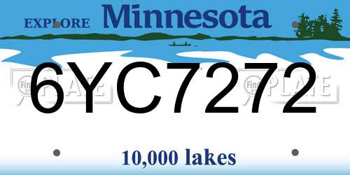 6YC7272 Minnesota License Plate