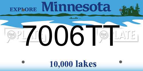 7006TT Minnesota License Plate
