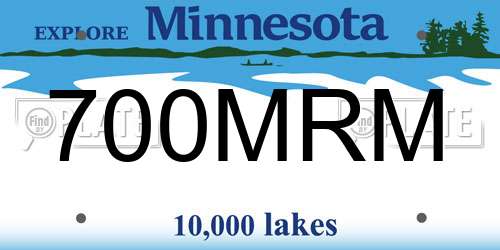 700MRM Minnesota License Plate