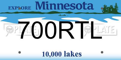 700RTL Minnesota License Plate