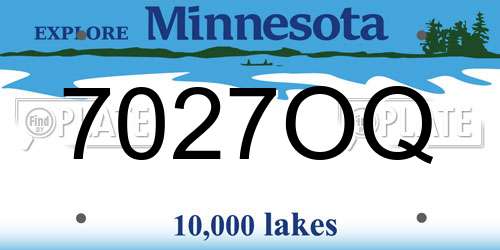 7027OQ Minnesota License Plate