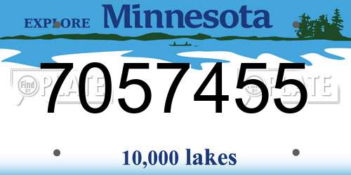 7057455 Minnesota License Plate
