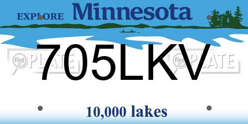 705LKV Minnesota License Plate