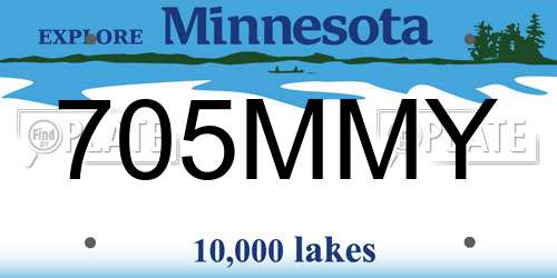 705MMY Minnesota License Plate
