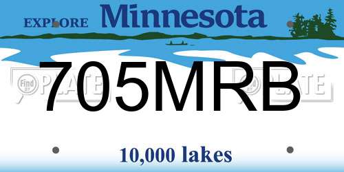 705MRB Minnesota License Plate