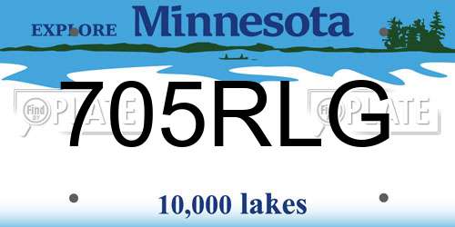 705RLG Minnesota License Plate