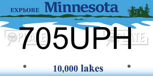 705UPH Minnesota License Plate
