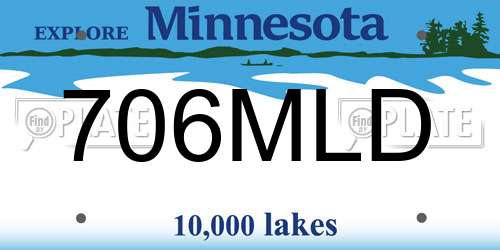 706MLD Minnesota License Plate