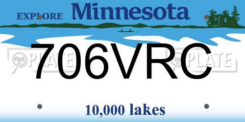 706VRC Minnesota License Plate