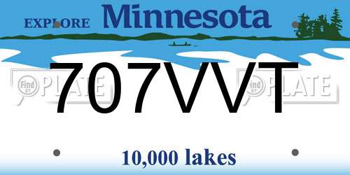 707VVT Minnesota License Plate