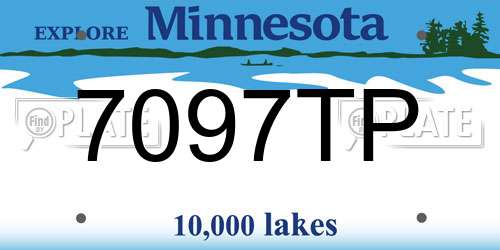 7097TP Minnesota License Plate