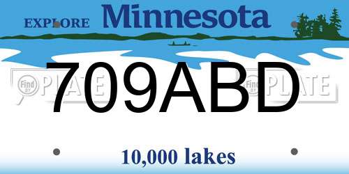 709ABD Minnesota License Plate