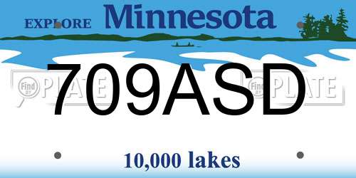 709ASD Minnesota License Plate