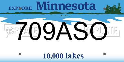 709ASO Minnesota License Plate
