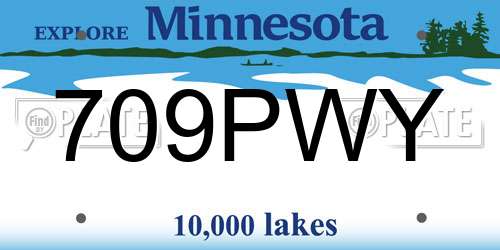 709PWY Minnesota License Plate