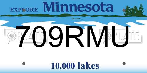 709RMU Minnesota License Plate