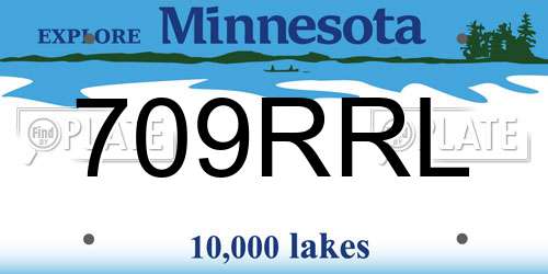 709RRL Minnesota License Plate