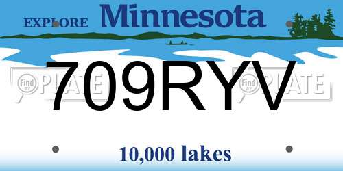 709RYV Minnesota License Plate