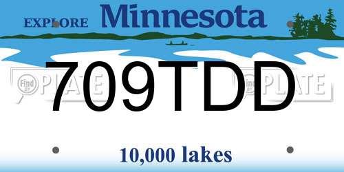 709TDD Minnesota License Plate
