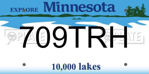 709TRH Minnesota License Plate