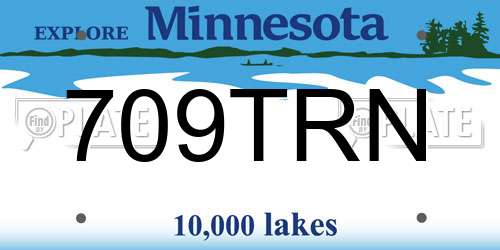 709TRN Minnesota License Plate