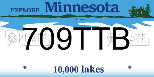 709TTB Minnesota License Plate