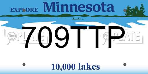 709TTP Minnesota License Plate