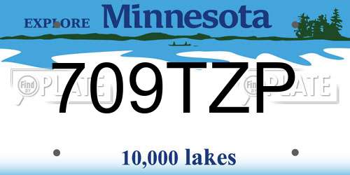 709TZP Minnesota License Plate