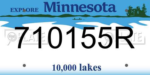 710155R Minnesota License Plate