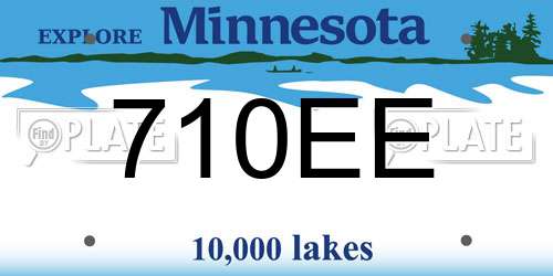 710EE Minnesota License Plate