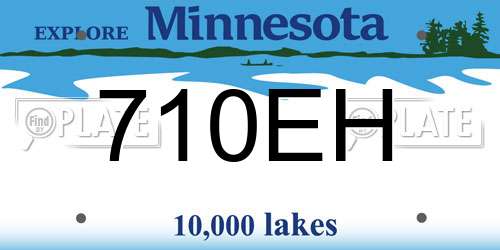 710EH Minnesota License Plate