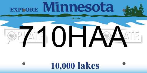 710HAA Minnesota License Plate