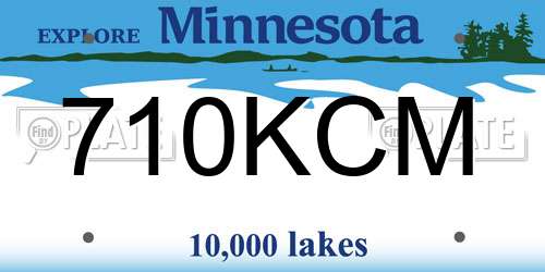 710KCM Minnesota License Plate