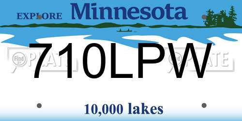 710LPW Minnesota License Plate