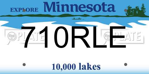 710RLE Minnesota License Plate